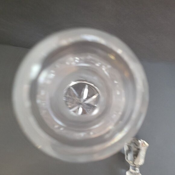 Vintage Etcged Floral Crystal Decanter With Stopper - Picture 6 of 7